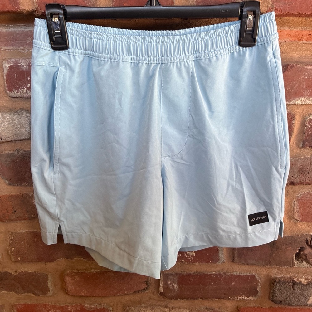 Hollister Pale Blue Casual Athletic Shorts